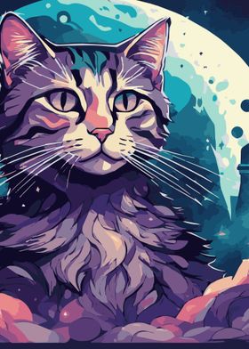 Cat in a Fantasy Galaxy 2