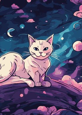 Cat in a Fantasy Galaxy 1