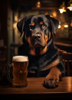 Rottweiler Pint of Beer