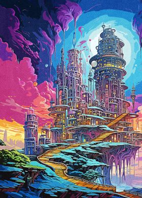 Colorful Galaxy City