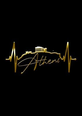 Athens Skyline Heartbeat