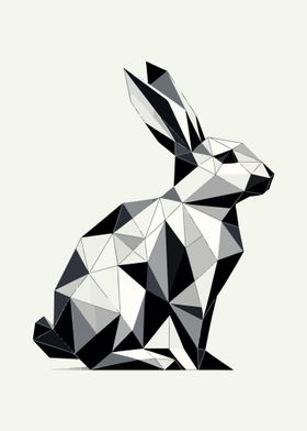 Rabbit Low Poly Style