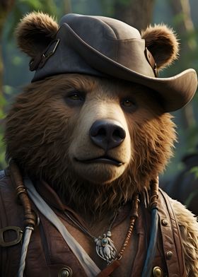 Bear pirate captain