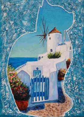 Santorini windmill