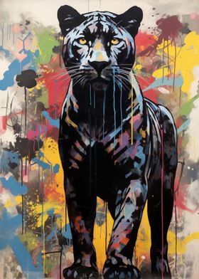 Black Panther Banksy Style