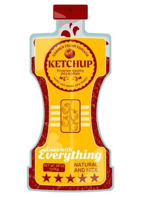 Vector Ketchup Bottle 