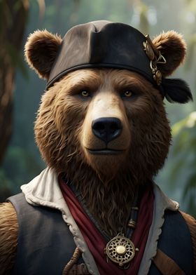 Bear pirate funny