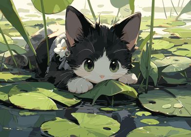 Anime Lillypad Kitten