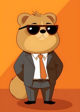 Hamster in a suit and tie