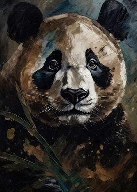 Oil Painted Giant Panda