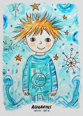 Aquarius Child Drawing