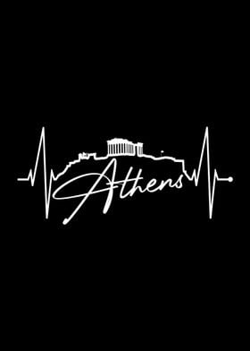 Athens Skyline Heartbeat