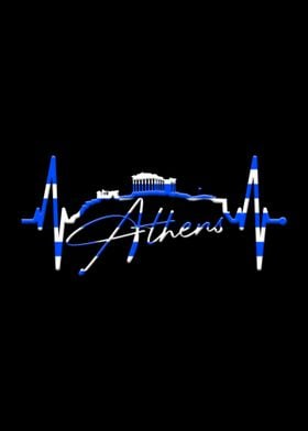 Athens Skyline Heartbeat