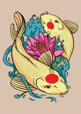 Tancho Koi Fish