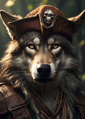 Wolf pirate funny