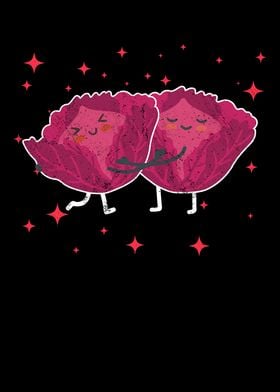 Cute Red Cabbage Couple