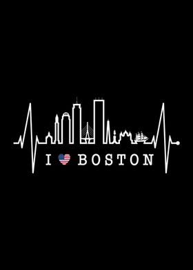 Boston Skyline Heartbeat