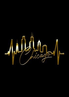 Chicago Skyline Heartbeat