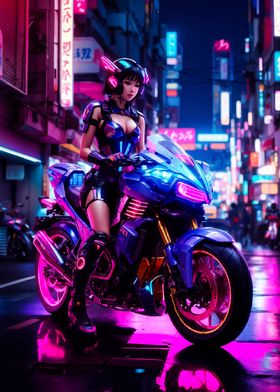 Girl on Motorcycle