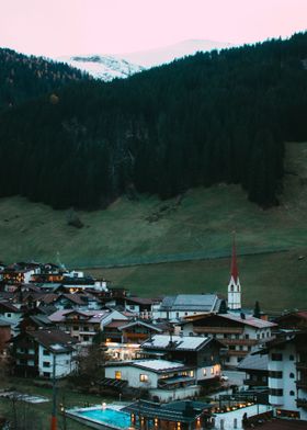 Dusk in Alpine Village