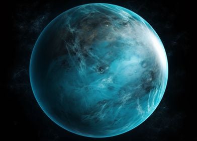 Planet Neptune Blue Render