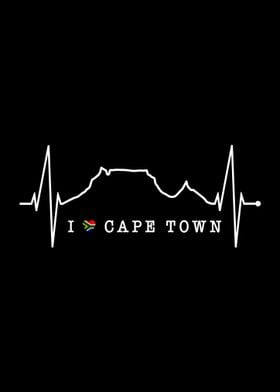 Cape Town Skyline Heart