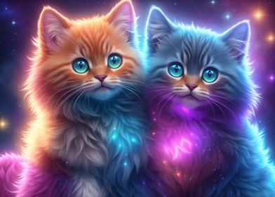 Colorful kitties