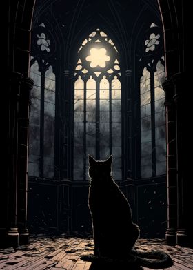 Gothic Cat Black 1