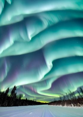 Colorful Aurora Borealis