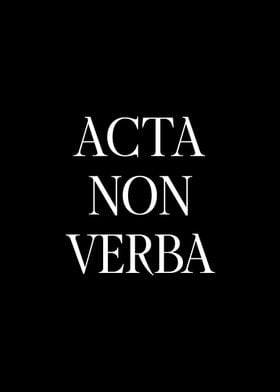 Acta Non Verba