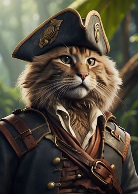 Cat funny pirates