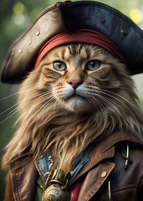 Captain pirate cat