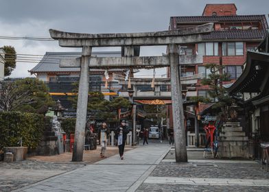 City Torii Gate in Kyoto