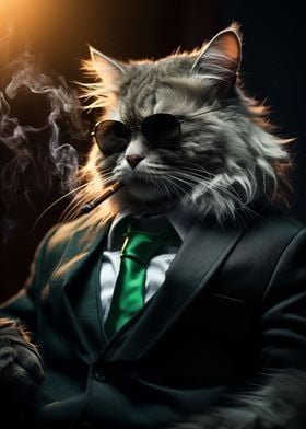 mafia cat in suit