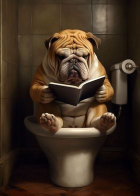 Bulldog Loves Books
