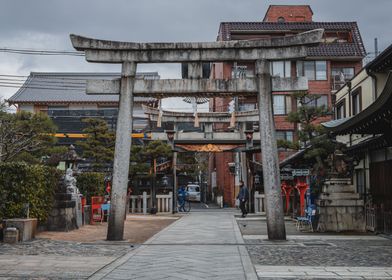 City Torii Gate in Kyoto