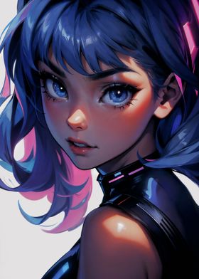 Anime Cyberpunk Girl