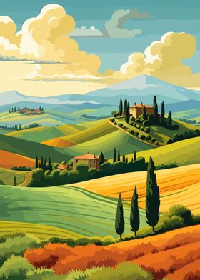 Italy Travel Scenery Art