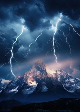 Mountain Lightning Storm