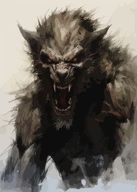 Werewolf Watercolor