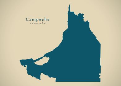 Campeche Mexico map