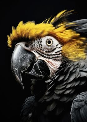 Black And Yellow Parrot