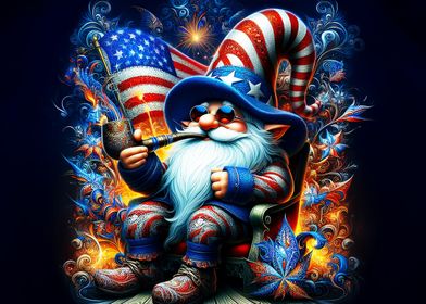 Patriotic Gnome in the USA