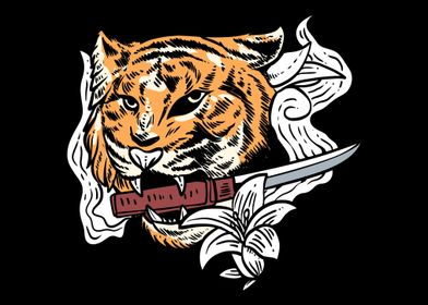 Tiger with Sword Swordsman