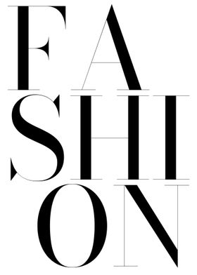 FASHION text poster