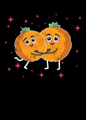 Cute Tangerine Couple