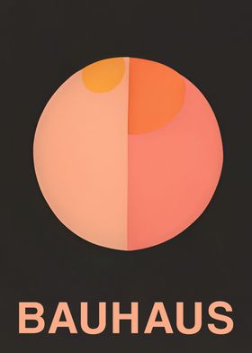 Peach Bauhaus Fuzz Poster