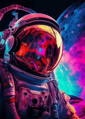 An astronaut in space