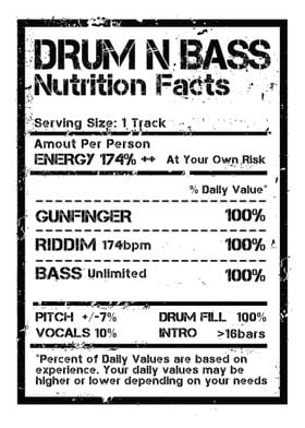 DnB 174bpm Nutrition Facts