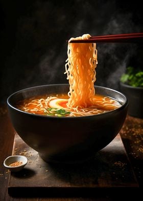Asian pho noodle soup